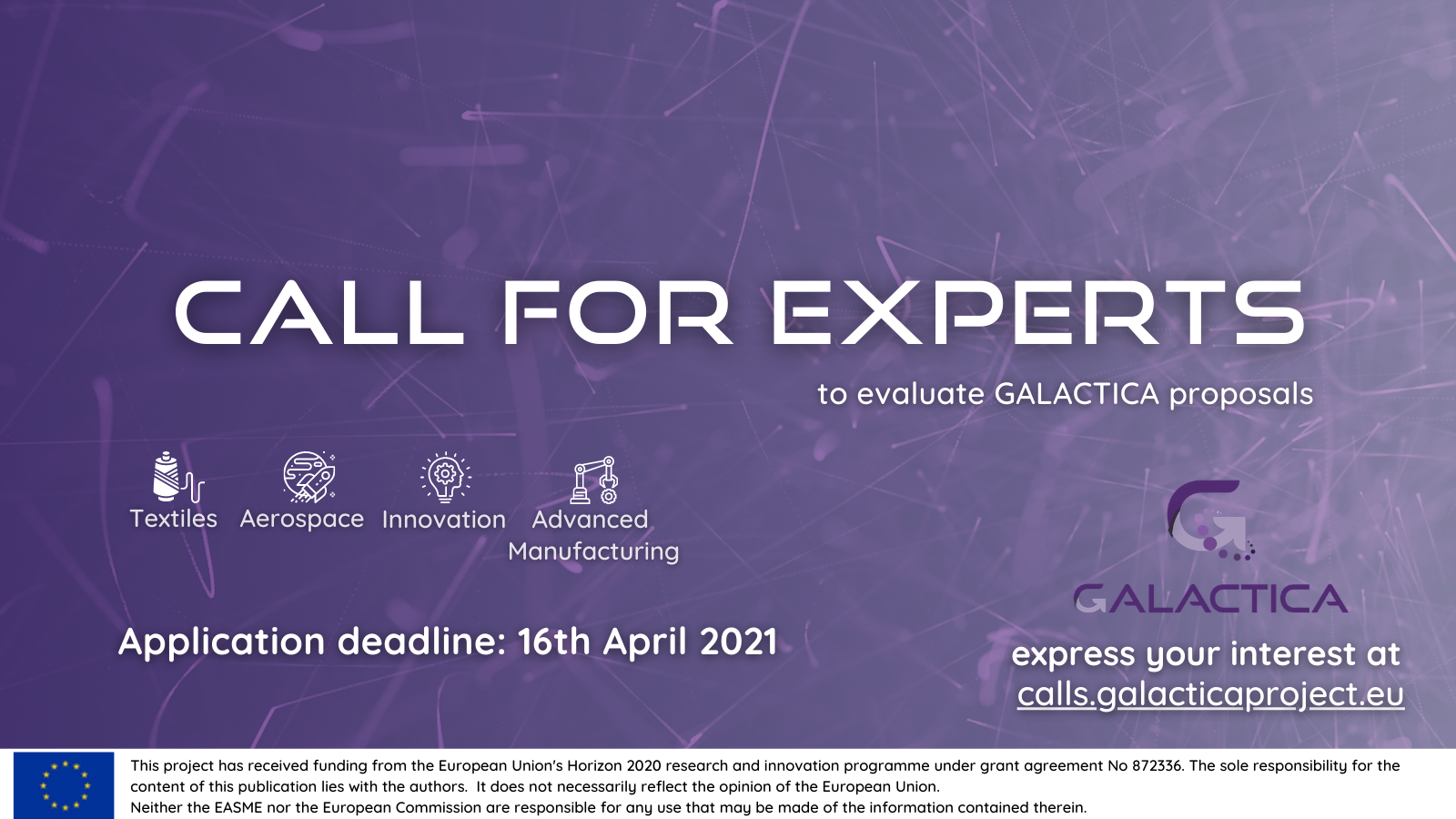 GALACTICA - Call for Experts Banner Draft v4