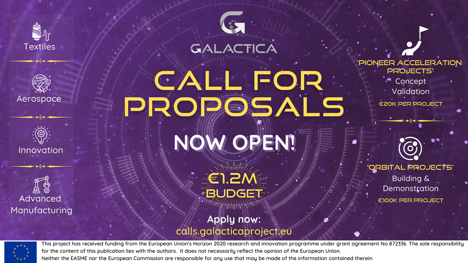 GALACTICA - Call for Proposals