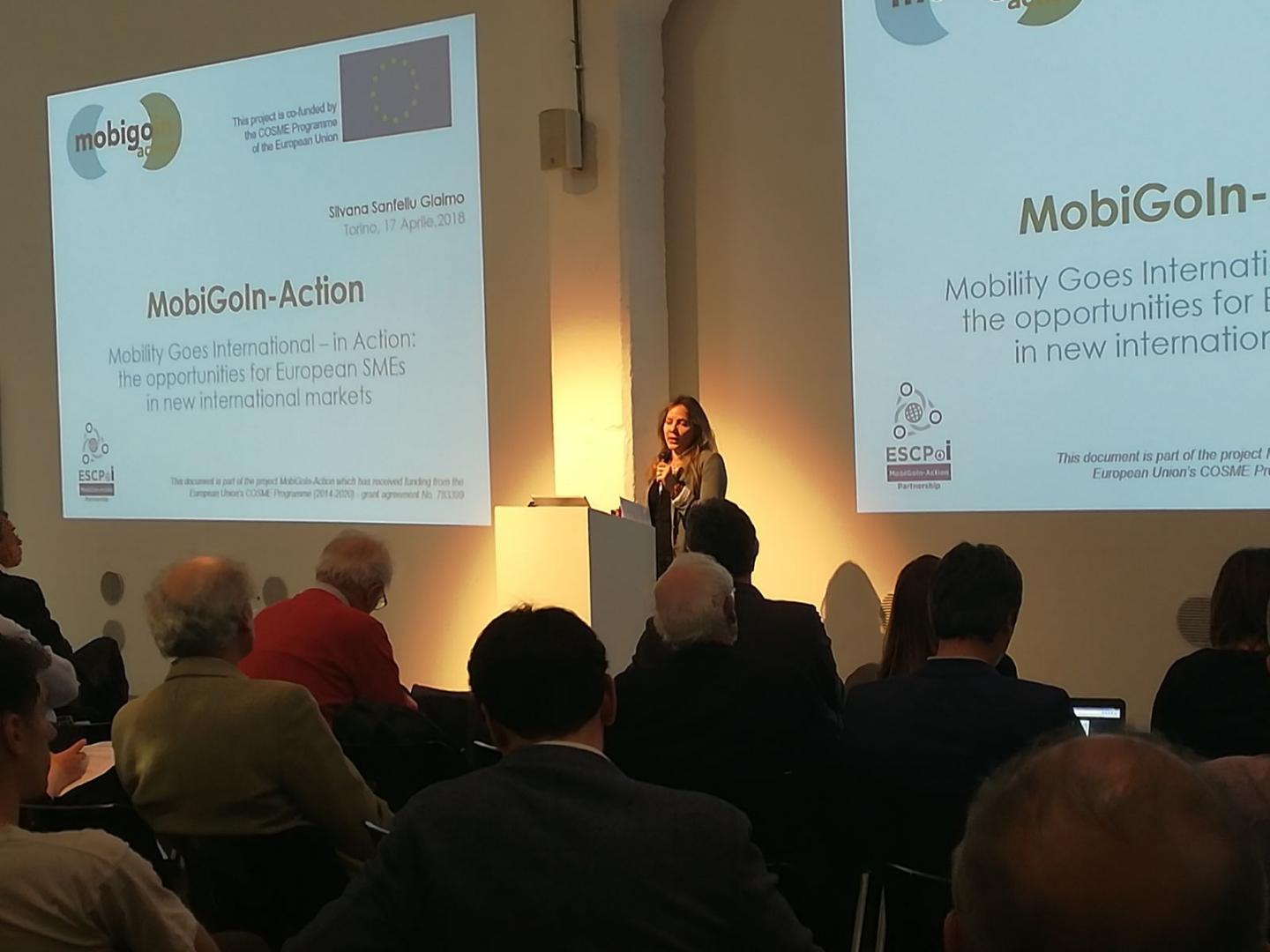 Silvana Sanfeliu (Torino Wireless) presents the MobiGoIn-Action project in Turin