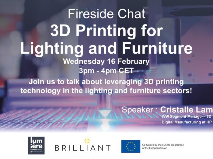 Banner for 3D printing Fireside Chat
