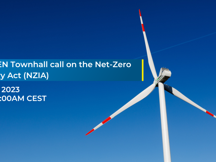 First EEN Townhall call on Net-Zero Industry Act (NZIA)